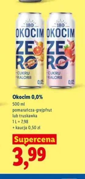Piwo bezalkoholowe Okocim pomarańcza-grejpfrut +1 wariant