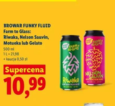 Piwo Browar Funky Fluid Farm to Glass Riwaka +3 warianty