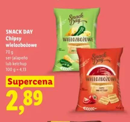 Chipsy wielozbożowe ser-jalapeño Snack Day +1 wariant