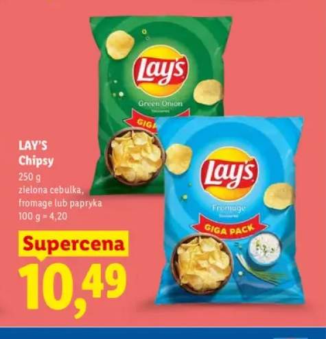 Chipsy zielona cebulka Lay's +2 warianty