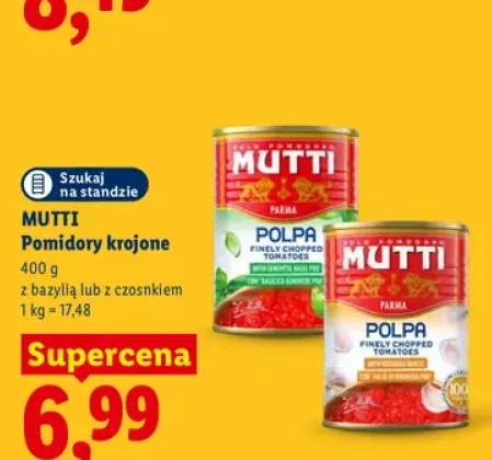 Pomidory krojone z bazylią Mutti +1 wariant
