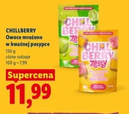 Owoce mrożone w kwaśnej posypce Sour Grapes Chillberry +1 wariant