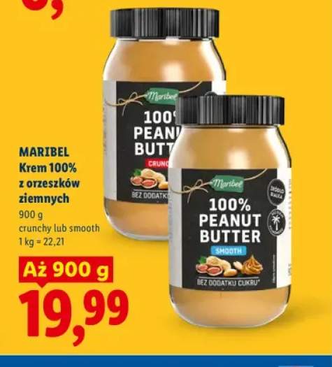 Krem 100% z orzeszków ziemnych smooth Maribel +1 wariant