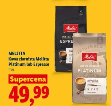 Kawa ziarnista Melitta Platinum +1 wariant