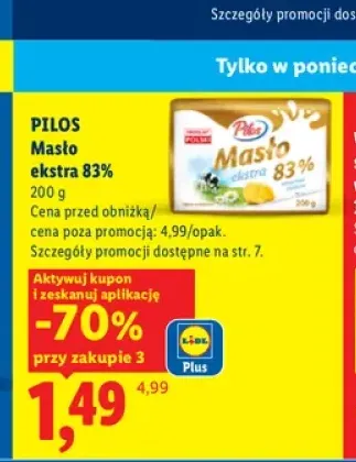 Masło ekstra Pilos 83%