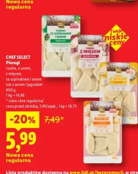 Pierogi ruskie Chef Select +4 warianty