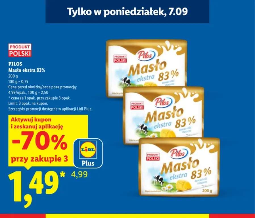 Masło ekstra Pilos 83%