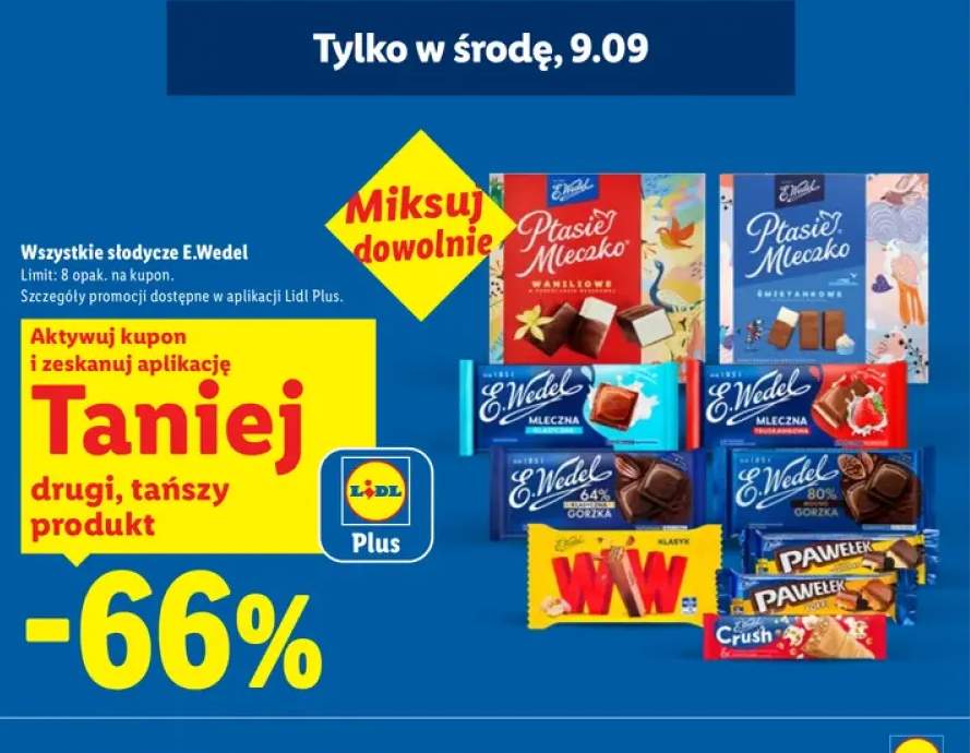 Słodycze E.Wedel +10 wariantów