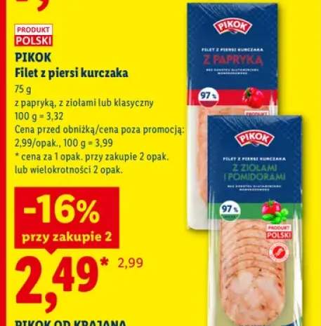 Filet z piersi kurczaka z ziołami Pikok +2 warianty