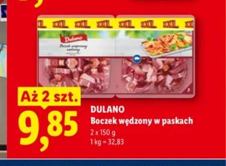 Boczek wędzony w paskach Dulano 2-pak