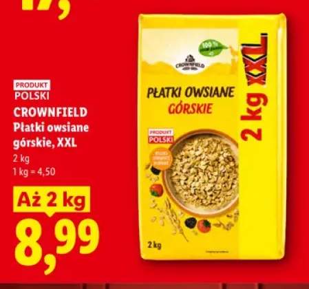 Płatki owsiane górskie XXL Crownfield