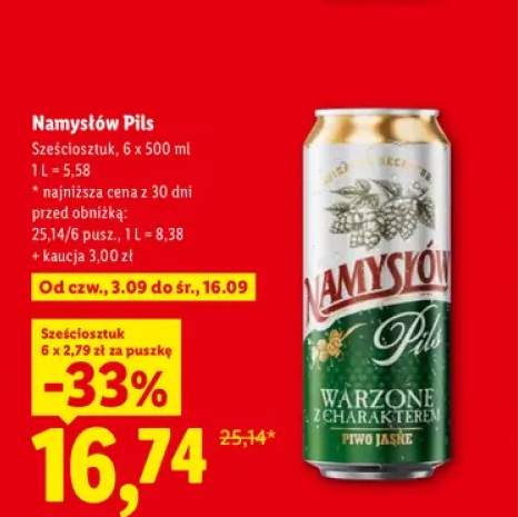 Piwo Namysłów Pils 6-pak