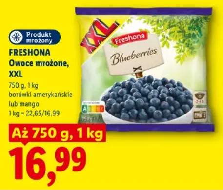 Owoce mrożone borówki amerykańskie XXL Freshona +1 wariant