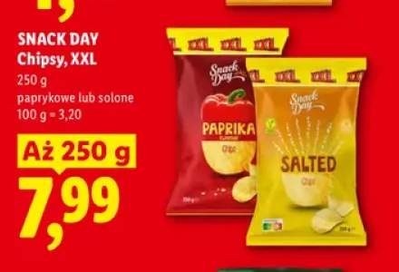 Chipsy XXL paprykowe Snack Day +1 wariant