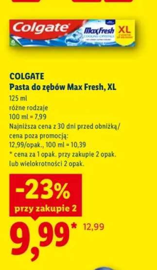 Pasta do zębów Max Fresh XL Colgate