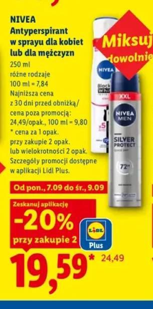 Antyperspirant w sprayu dla kobiet Nivea +1 wariant