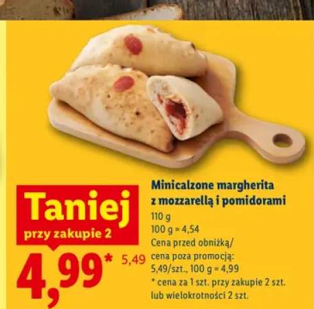 Minicalzone margherita z mozzarellą i pomidorami
