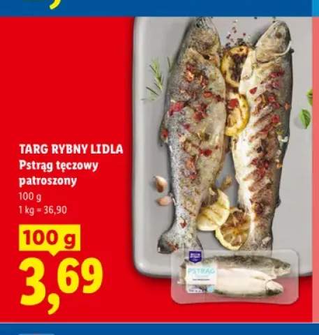 Pstrąg tęczowy patroszony Targ Rybny Lidla