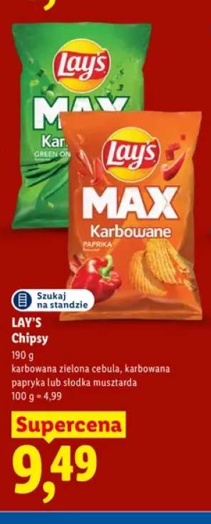 Chipsy Lay's karbowana zielona cebula +2 warianty