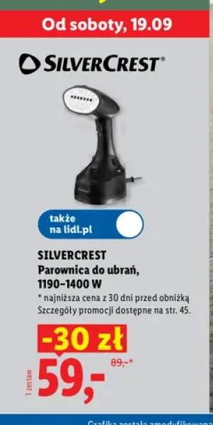 Parownica do ubrań Silvercrest