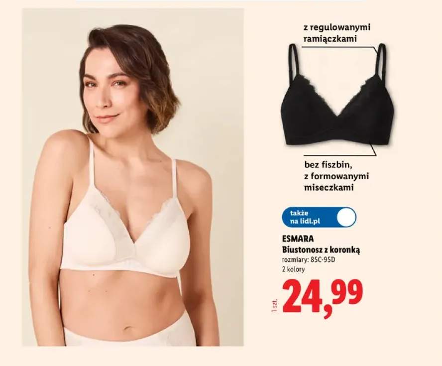 Biustonosz z koronką Esmara