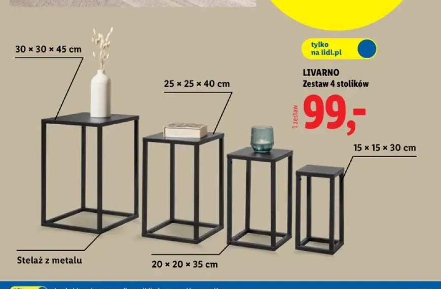 Zestaw 4 stolików Livarno