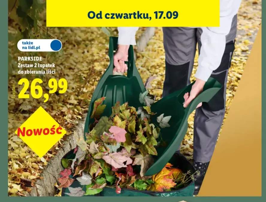 Zestaw 2 łopatek do zbierania liści Parkside