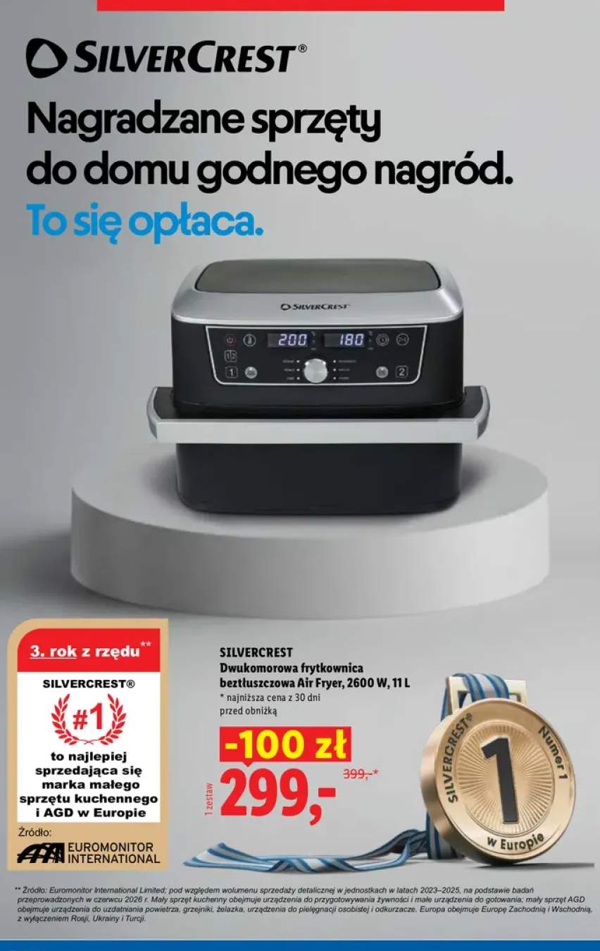 Dwukomorowa frytkownica beztłuszczowa 11 l Silvercrest
