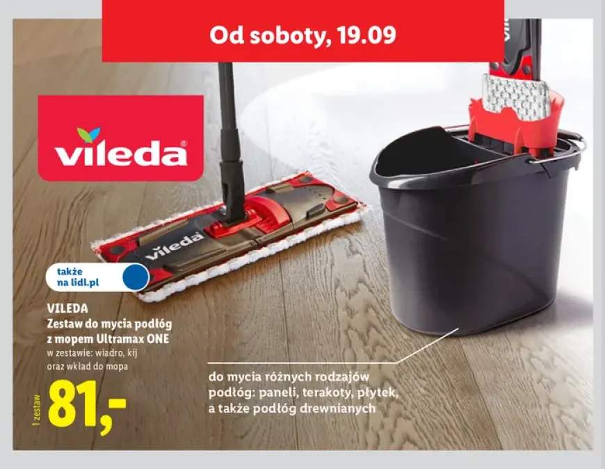 Zestaw do mycia podłóg z mopem Ultramax ONE Vileda
