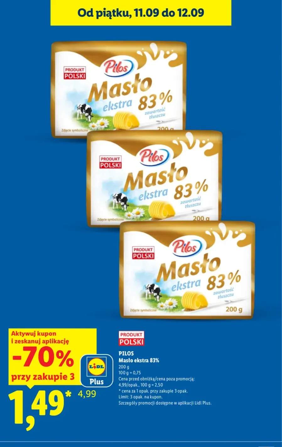 Masło ekstra Pilos 83%