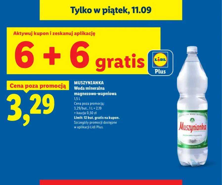 Woda mineralna gazowana magnezowo-wapniowa Muszynianka