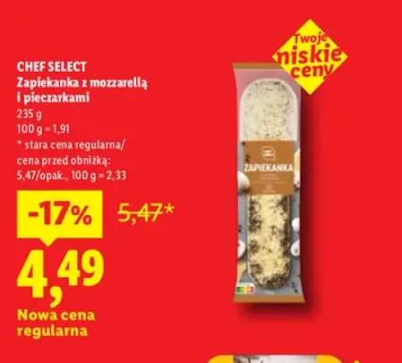 Zapiekanka z mozzarellą i pieczarkami Chef Select