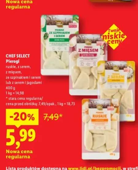 Pierogi z serem Chef Select +4 warianty