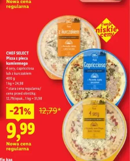 Pizza z pieca kamiennego 4 sery Chef Select +2 warianty