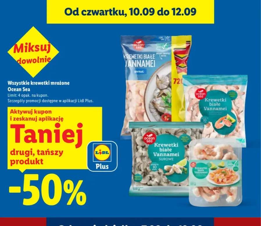 Krewetki mrożone Ocean Sea +3 warianty