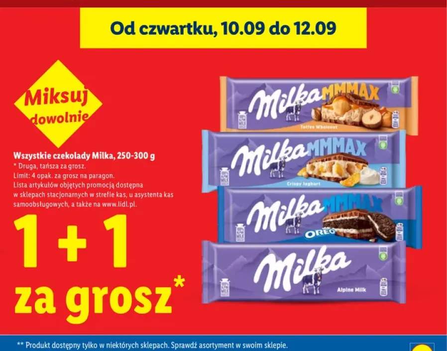 Czekolady Milka +4 warianty