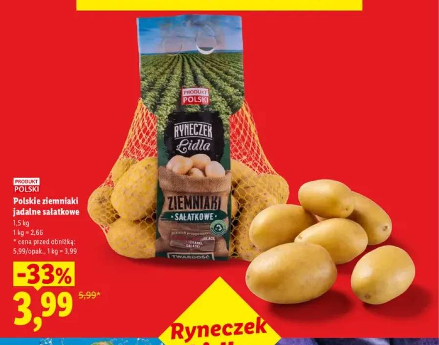 Ziemniaki polskie jadalne sałatkowe Ryneczek Lidla