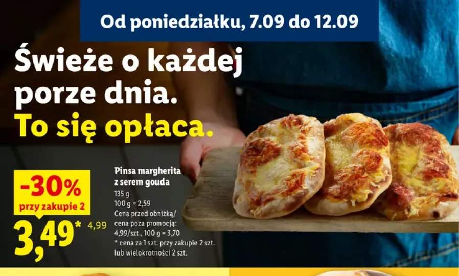 Pinsa margherita z serem gouda