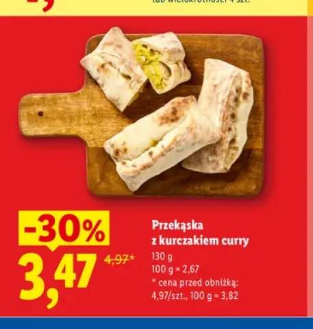 Przekąska z kurczakiem curry