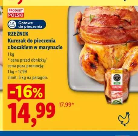 Kurczak do pieczenia z boczkiem w marynacie Rzeźnik