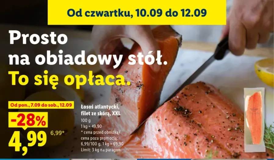 Łosoś atlantycki filet ze skórą XXL