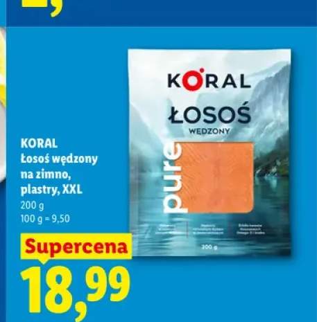 Łosoś wędzony na zimno plastry XXL