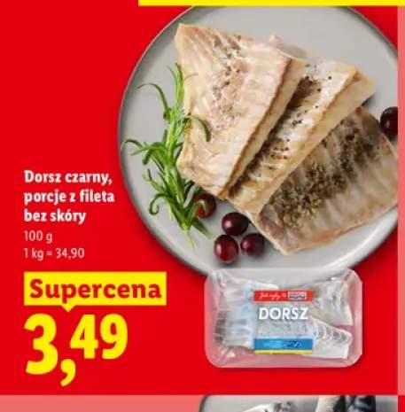 Dorsz czarny porcje z fileta bez skóry
