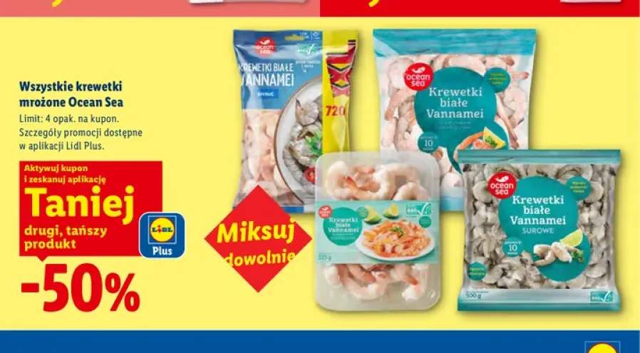 Krewetki mrożone Ocean Sea +2 warianty