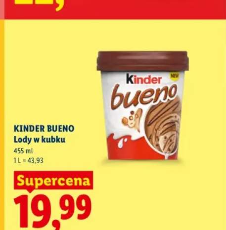 Lody w kubku Kinder Bueno