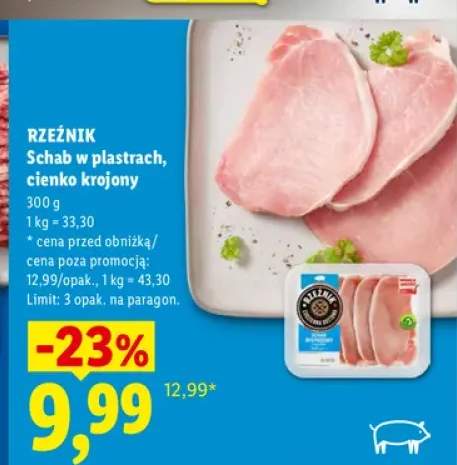 Schab w plastrach cienko krojony Rzeźnik
