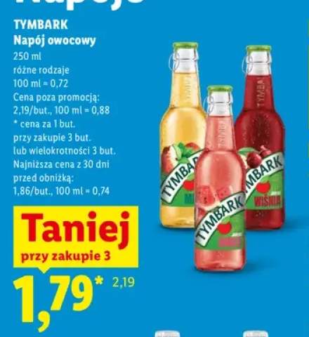 Napój owocowy jabłko-mięta Tymbark +2 warianty