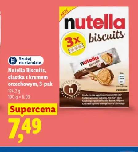Nutella Biscuits ciastka z kremem orzechowym 3-pak