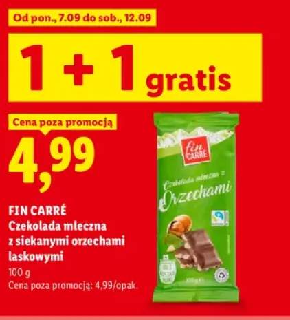 Czekolada mleczna z siekanymi orzechami laskowymi Fin Carré