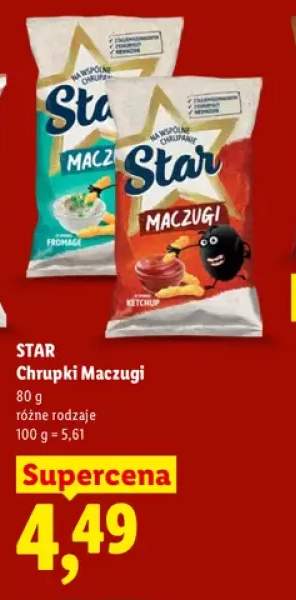 Chrupki Maczugi Star fromage +1 wariant